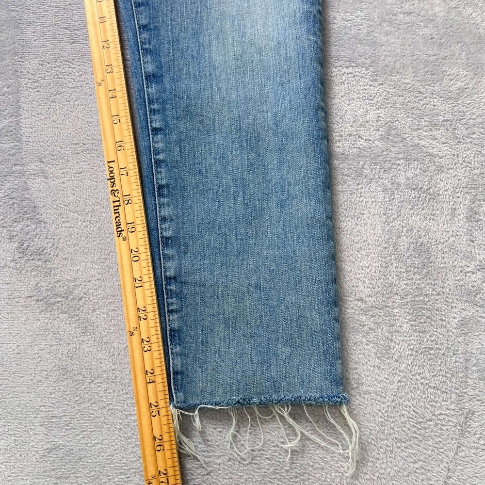 AG Adriano Goldschmied‎ Prima Ankle Jeans Womens 31R Slim Straight Raw Hem  Blue - Picture 8 of 9
